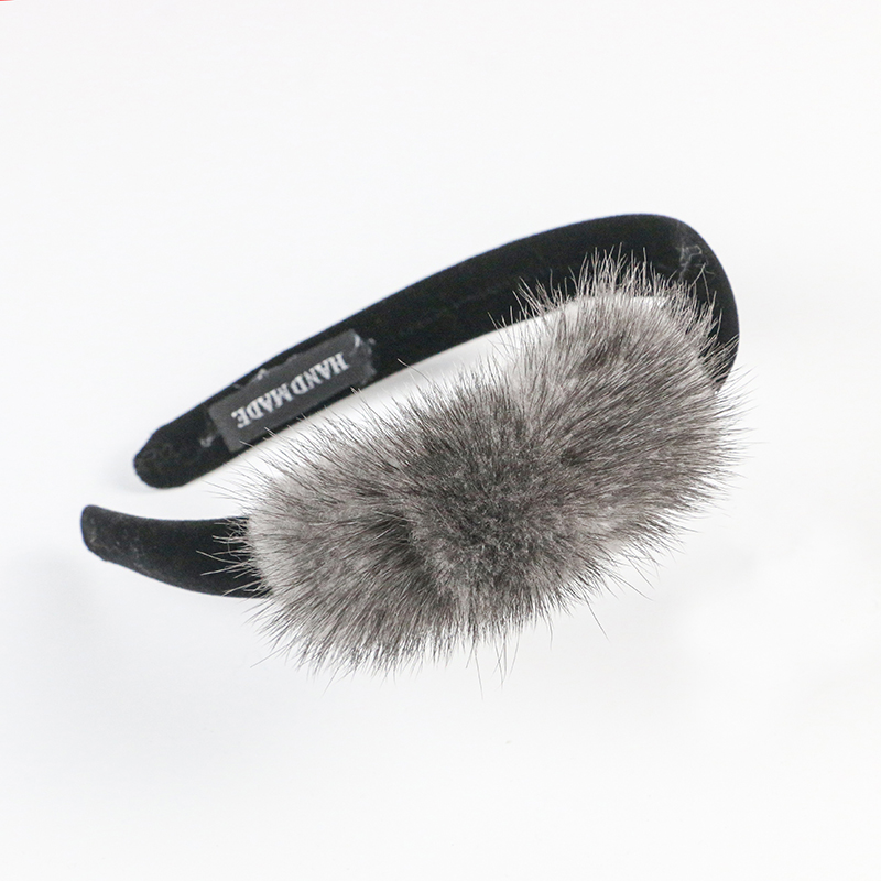 Women'S Vanity Accessories - 리얼 밍크 화장품 헤어밴드 여성용 고품질
