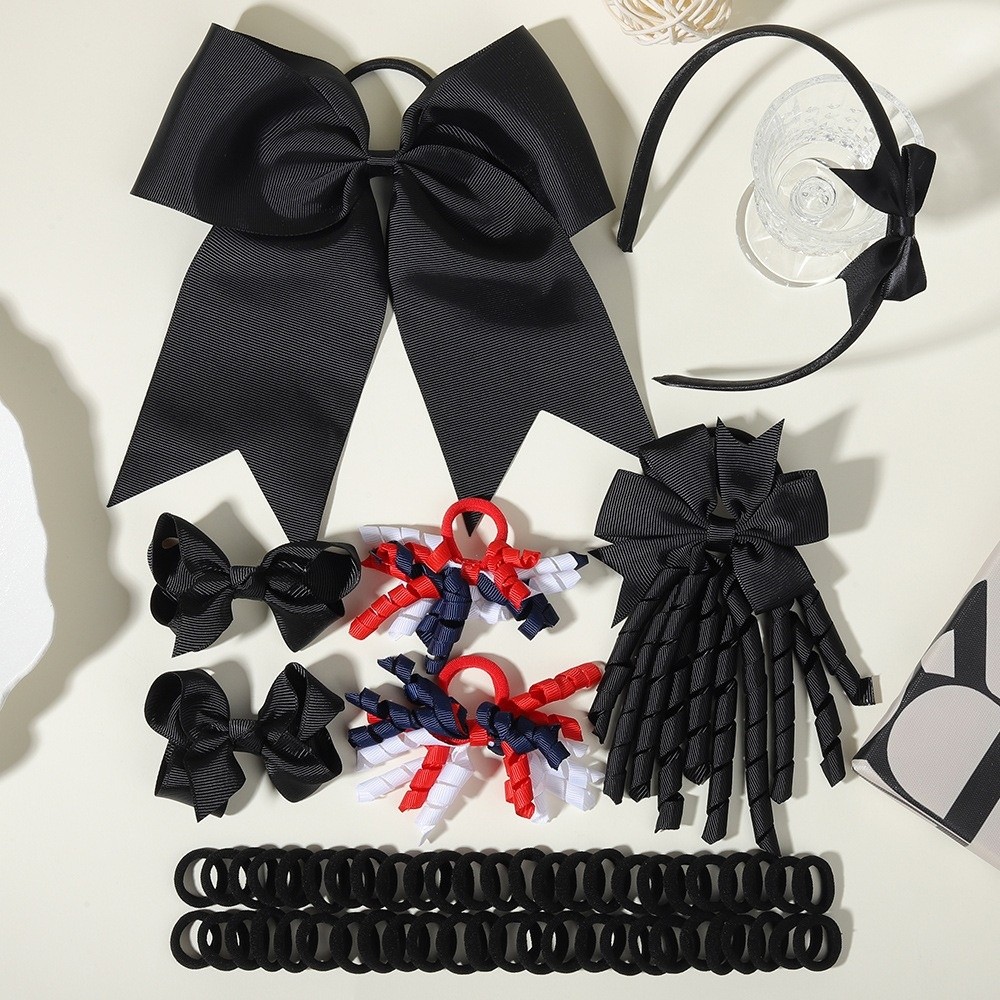 Scrunchie Satin Set - 57개/세트 패션 스윗 새틴 헤어 악세사리