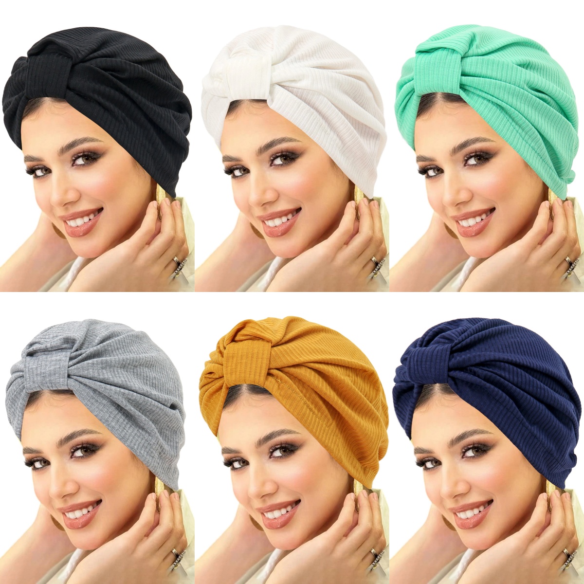 Women Accessories India - 새로운 단색 여성 무슬림 히잡 캡
