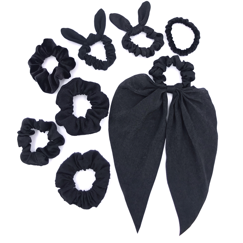 Scrunchie Satin Set - 여성용 스크런치 여성용 헤어 스크런치 토끼