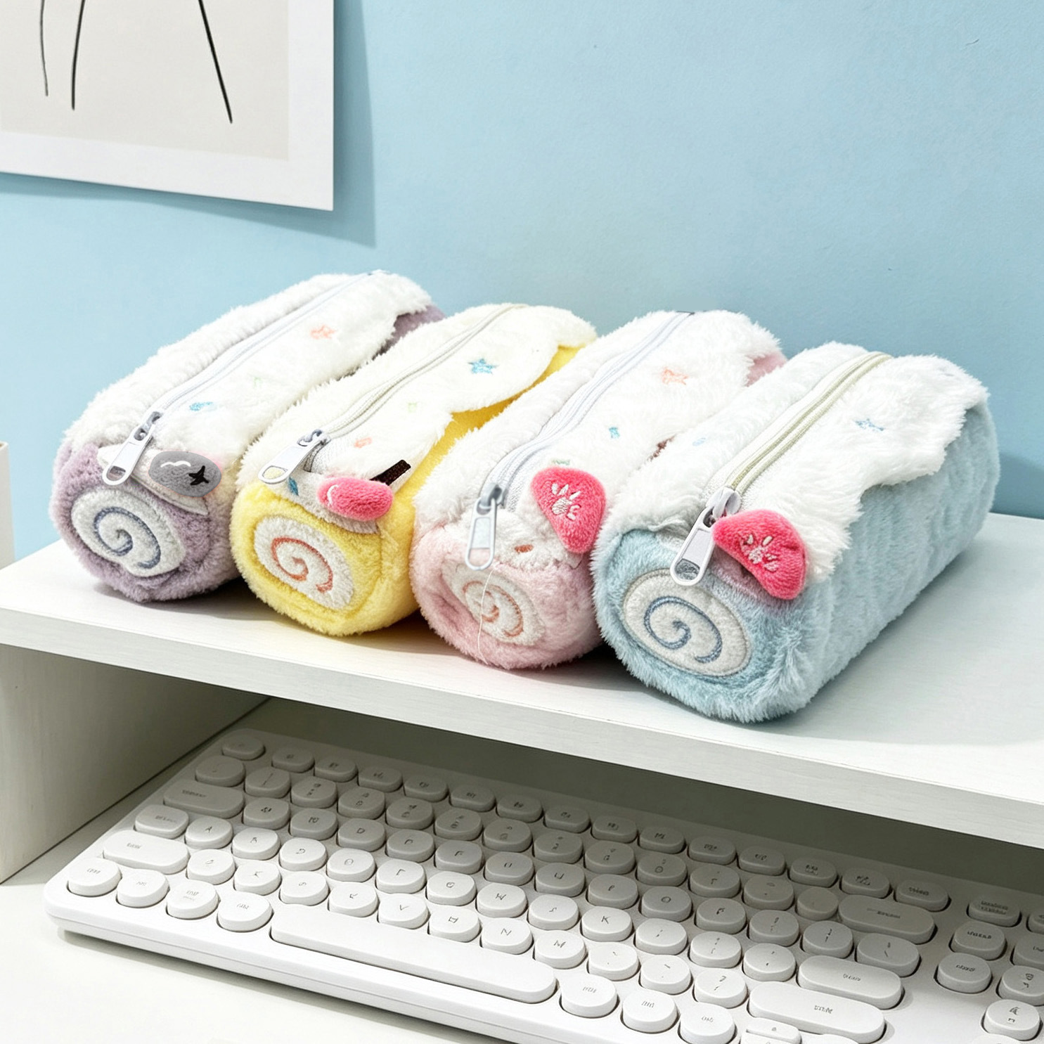 Women'S Vanity Accessories - 귀여운 카와이 스위스 롤 케이크 플러시