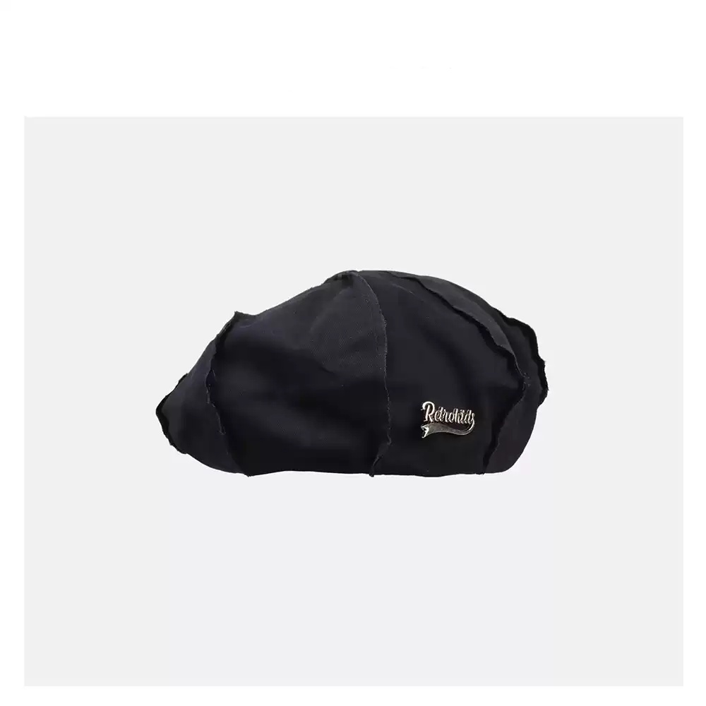 Women Accessories Logo Design - 오리지널 디자인 다크 베레모 남녀 공용