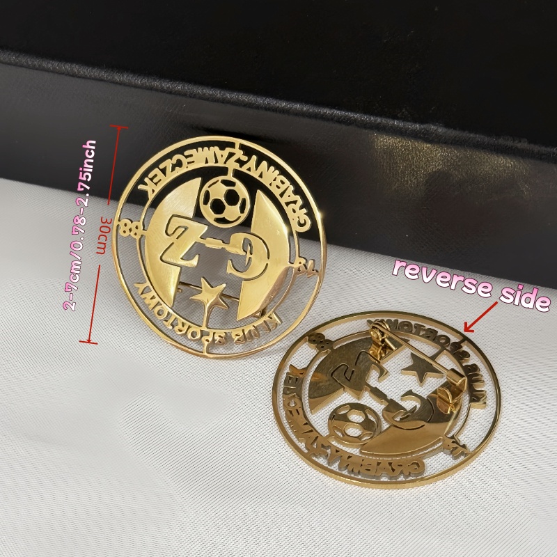 맞춤형 로고 브로치 심플하고 독창적인 스테인리스 스틸  - Women Accessories Logo 리뷰 및 가격