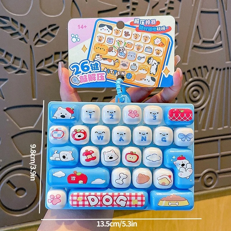 26그리드 안티 스트레스 키보드 키캡 클리커, 키체인  - Women'S Keychain Accessories 리뷰 및 가격