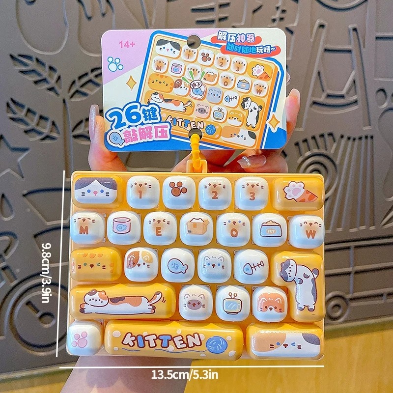 26그리드 안티 스트레스 키보드 키캡 클리커, 키체인  - Women'S Keychain Accessories 리뷰 및 가격