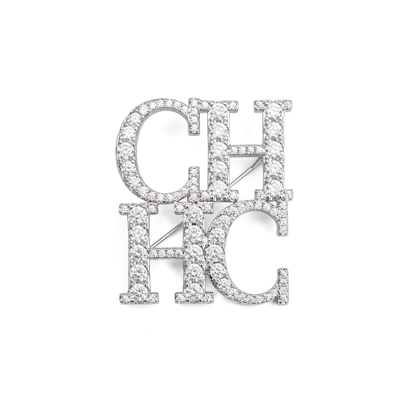 CH 우아한 실버 톤 풀 파베 CH 로고 지르콘 코스프 - Women Accessories Logo 리뷰 및 가격