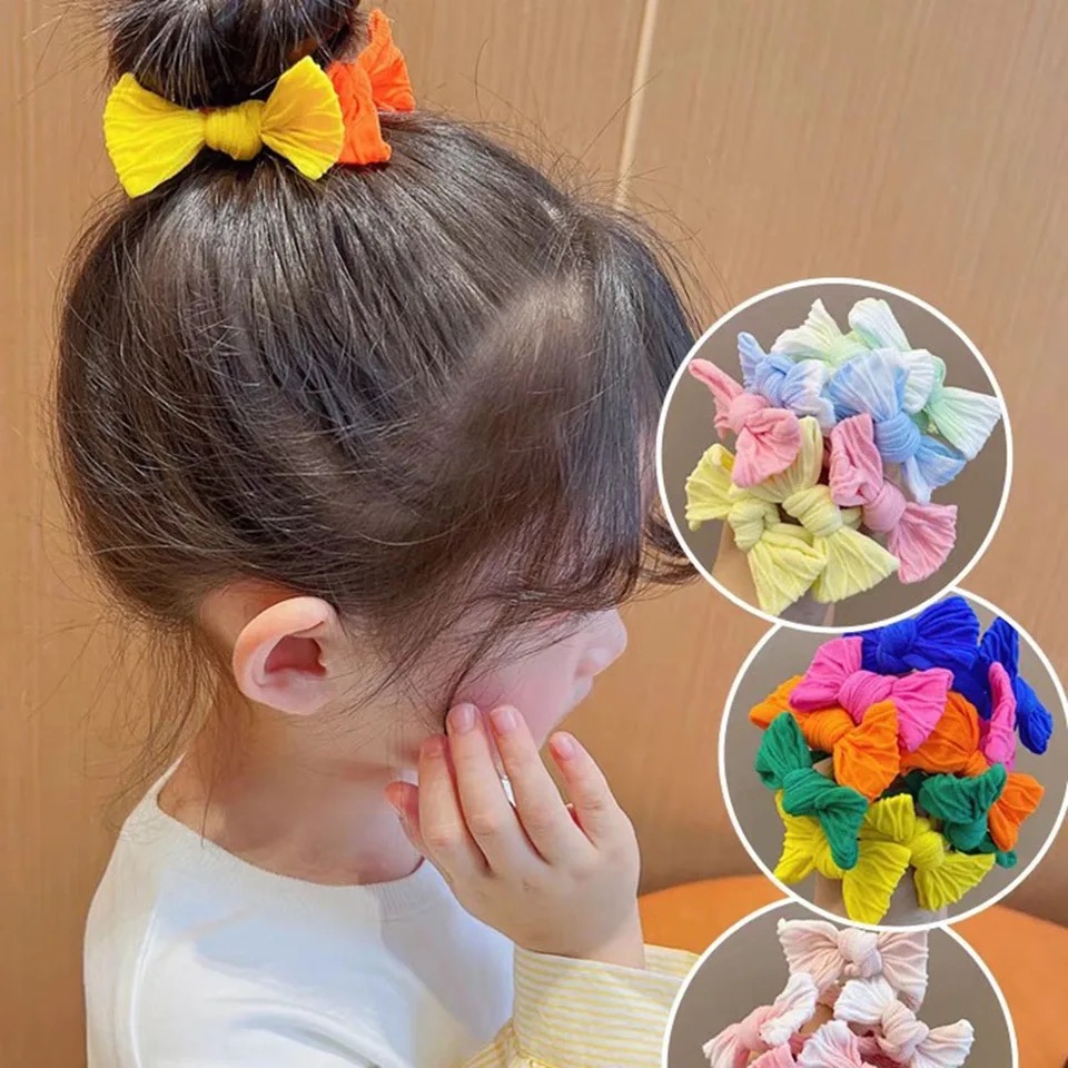 귀여운 나비 매듭 단색 소녀 헤어 로프 헤어 액세서리, - Scrunchie Satin Set 리뷰 및 가격