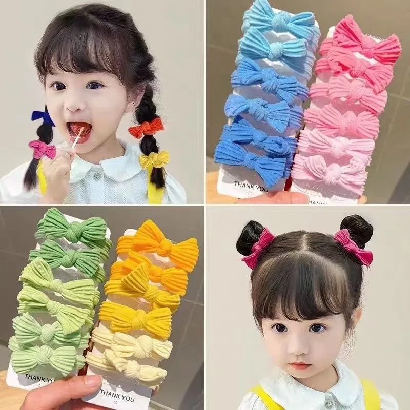 귀여운 나비 매듭 단색 소녀 헤어 로프 헤어 액세서리, - Scrunchie Satin Set 리뷰 및 가격