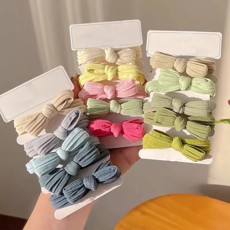 귀여운 나비 매듭 단색 소녀 헤어 로프 헤어 액세서리, - Scrunchie Satin Set 리뷰 및 가격