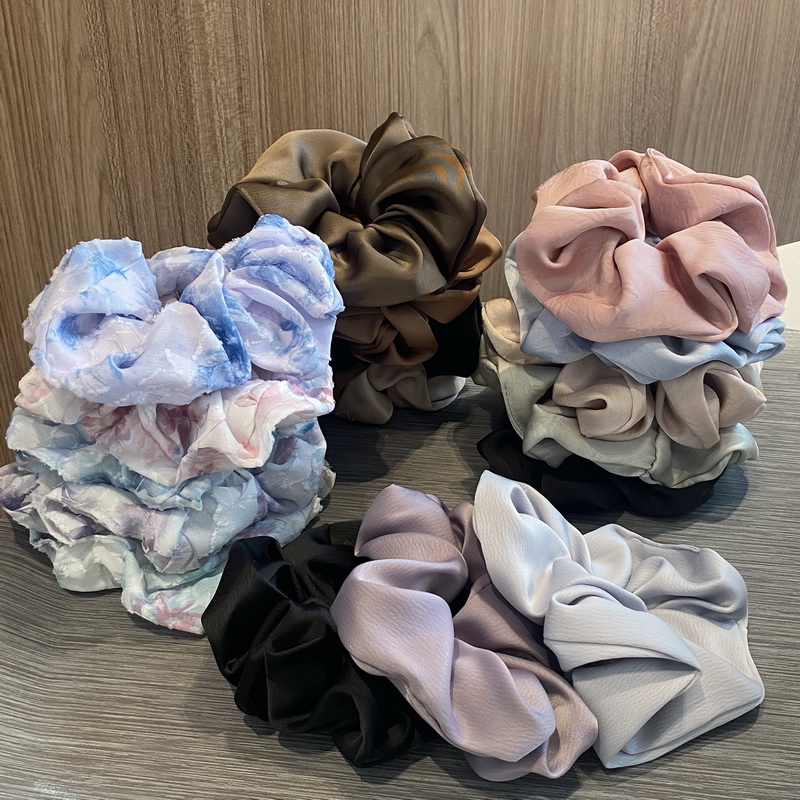 여성용 패션 실크 스크런치 탄성 새틴 헤어 밴드, 소녀 - Scrunchie Satin Set 리뷰 및 가격