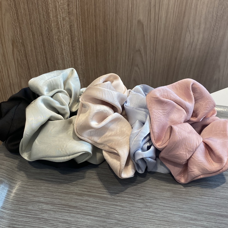 여성용 패션 실크 스크런치 탄성 새틴 헤어 밴드, 소녀 - Scrunchie Satin Set 리뷰 및 가격