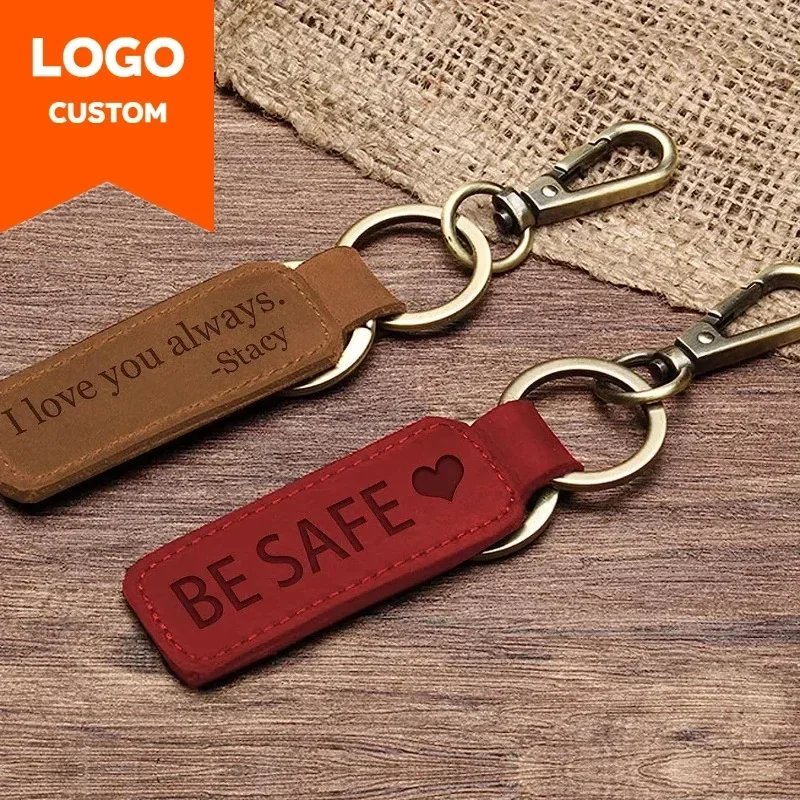 남녀공용 레이저 커스텀 로고 가죽 키체인, 빈티지 각인 - Women Accessories Logo 리뷰 및 가격