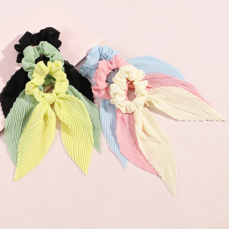 6개/세트 주름 장식 리본 머리끈 – 여름 휴가용 긴  - Scrunchie Satin Set 리뷰 및 가격