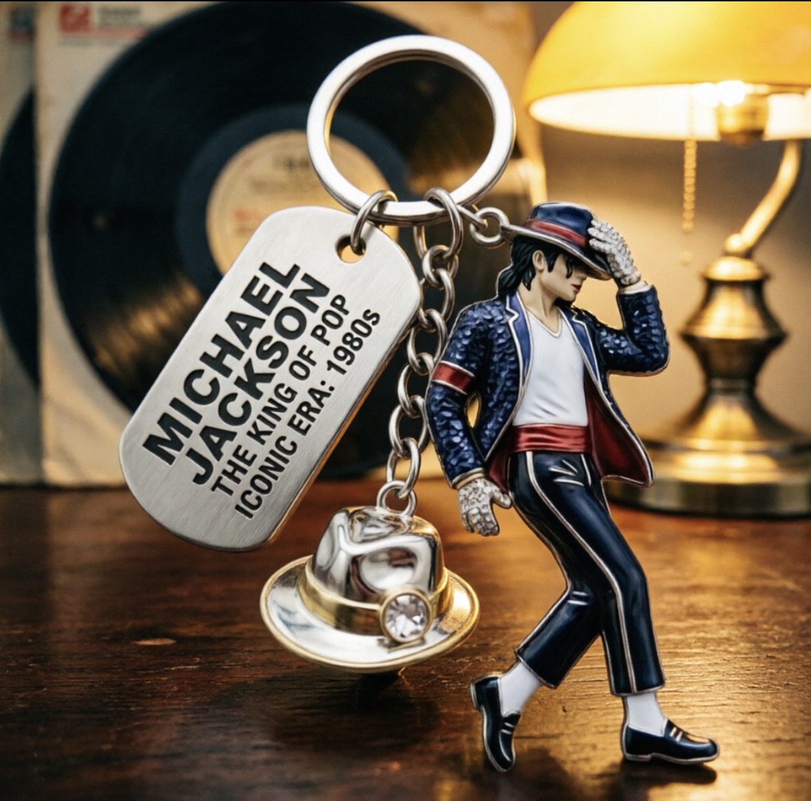 마이클 잭슨 열쇠고리, 클래식 댄스 킹 펜던트 키링,  - Women'S Keychain Accessories 리뷰 및 가격