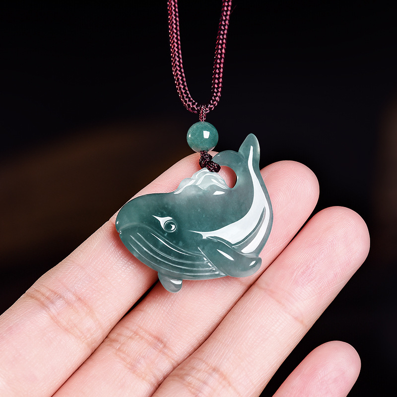 천연 버마산 비취 고래 펜던트 목걸이 액세서리 진짜 옥 - Women'S Accessories 리뷰 및 가격