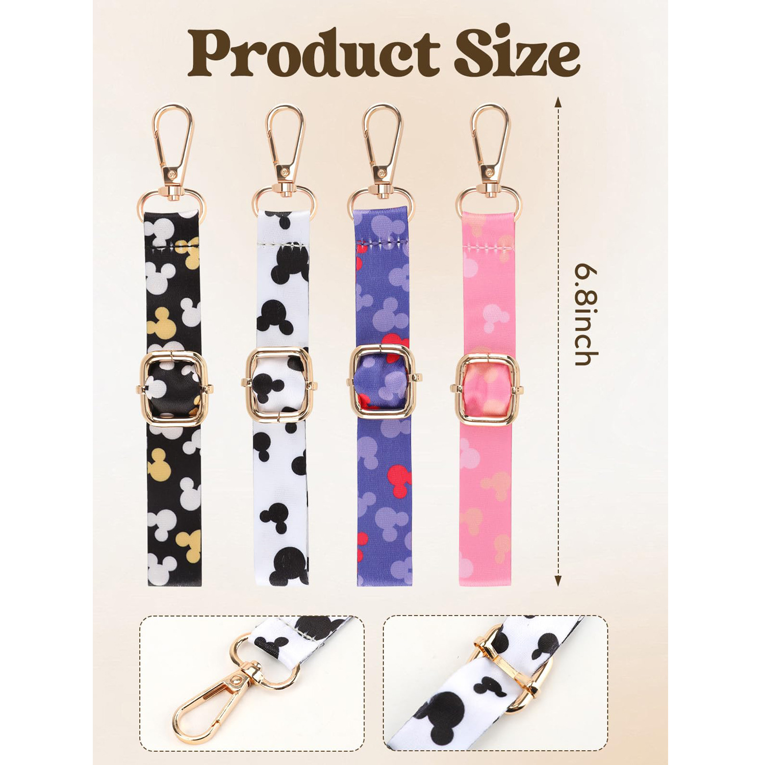 미키 마우스 귀 모양 가방 걸이 비즈 끈 키체인 여행용 - Women Accessories Display 리뷰 및 가격