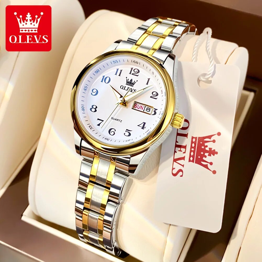 OLEVS 5567 여성을위한 럭셔리 쿼츠 시계 우아한 - Women Accessories Display 리뷰 및 가격