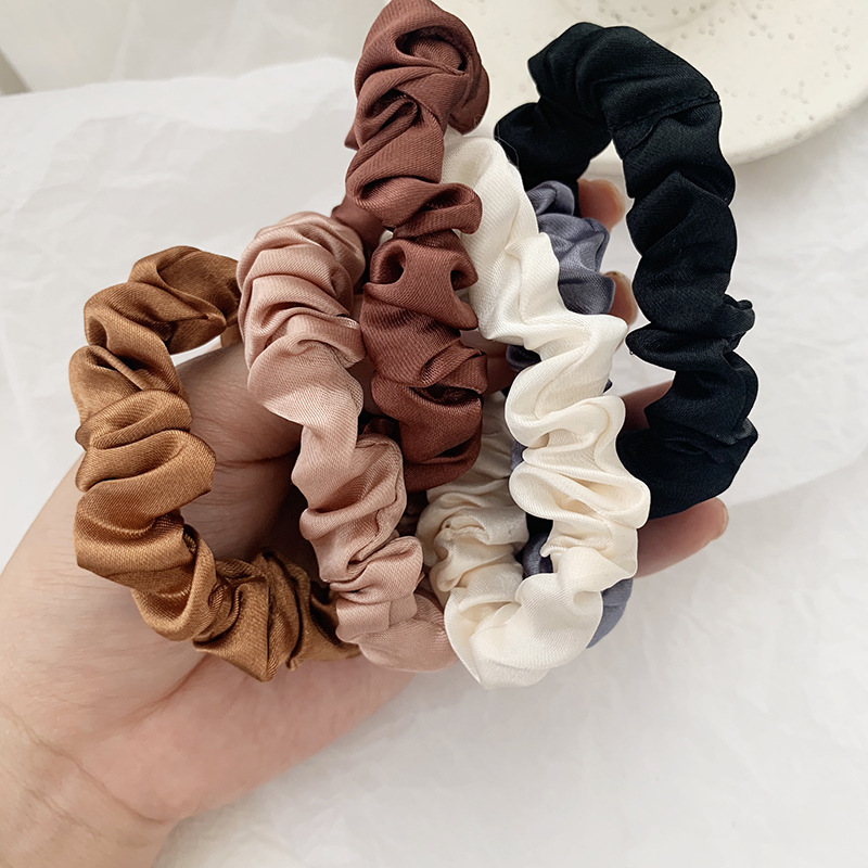 1 세트 새틴 실크 솔리드 컬러 Scrunchies 탄 - Scrunchie Satin Set 리뷰 및 가격
