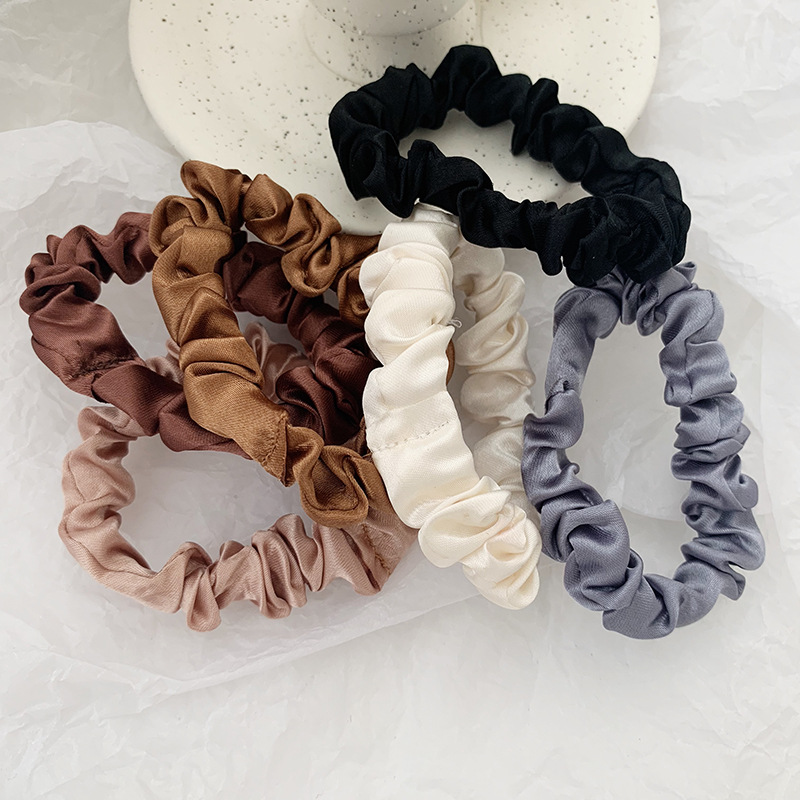 1 세트 새틴 실크 솔리드 컬러 Scrunchies 탄 - Scrunchie Satin Set 리뷰 및 가격