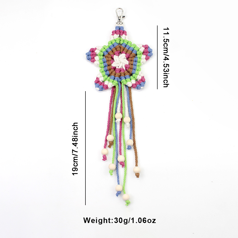 보헤미안 펜타그램 태슬 펜던트 마크라메 DIY 키트 - - Women'S Keychain Accessories 리뷰 및 가격