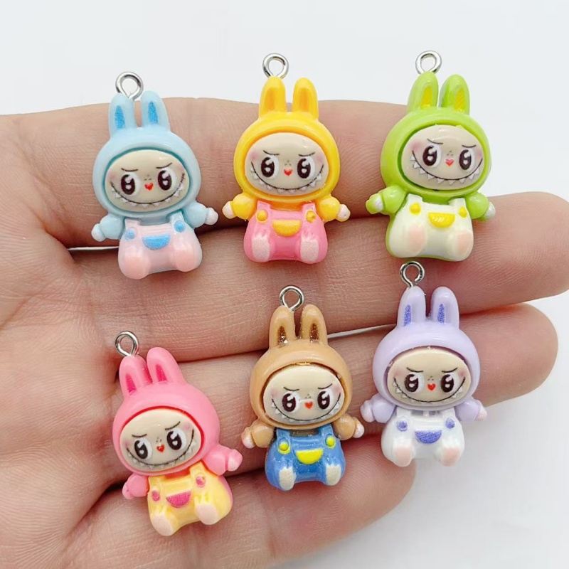 10Pcs Kawaii 토끼 딸기 하우스 수지 참 귀여 - Women'S Keychain Accessories 리뷰 및 가격