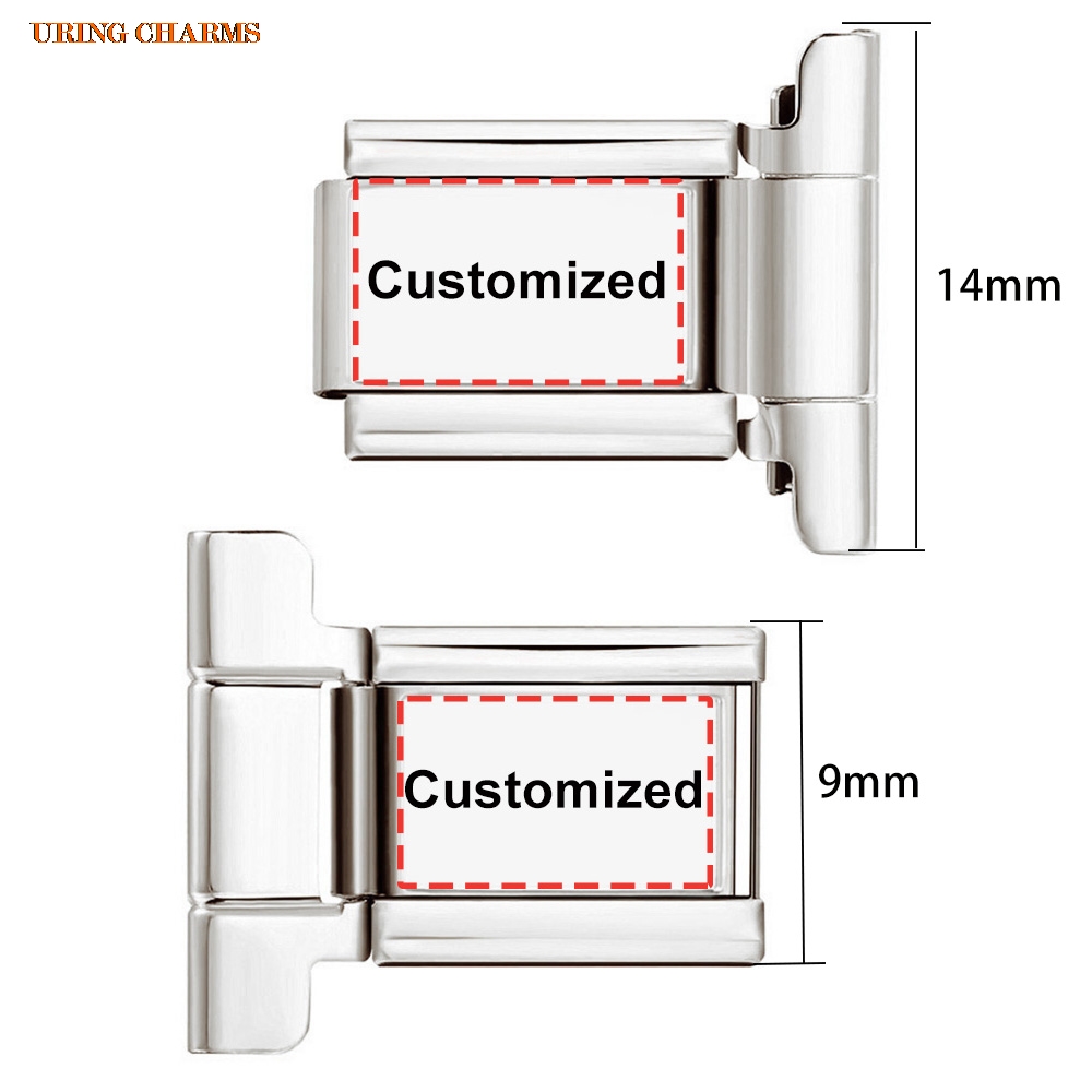 1쌍 사진 로고 맞춤형 시계 스트랩 커넥터 9mm 이탈 - Women Accessories Logo 리뷰 및 가격