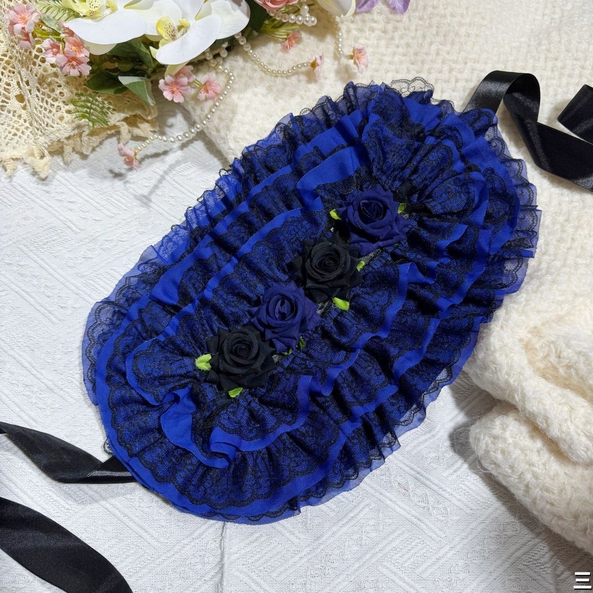 오리지널 고딕 보닛 모자 블랙 레드 클라인 블루 로리타 - Women'S Victorian Era Accessories 리뷰 및 가격