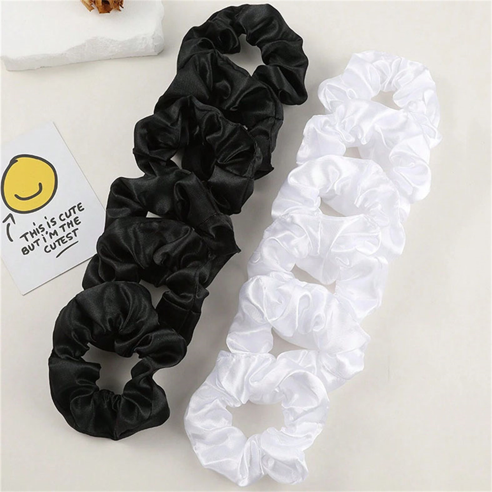 12 개/대 새틴 Scrunchies 솔리드 컬러 헤어 - Scrunchie Satin Set 리뷰 및 가격