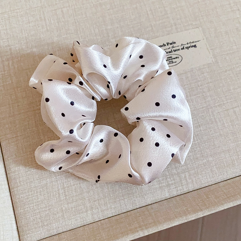 1/2개 블랙 화이트 도트 헤어 스크런치 여성용 시뮬레 - Scrunchie Satin Set 리뷰 및 가격