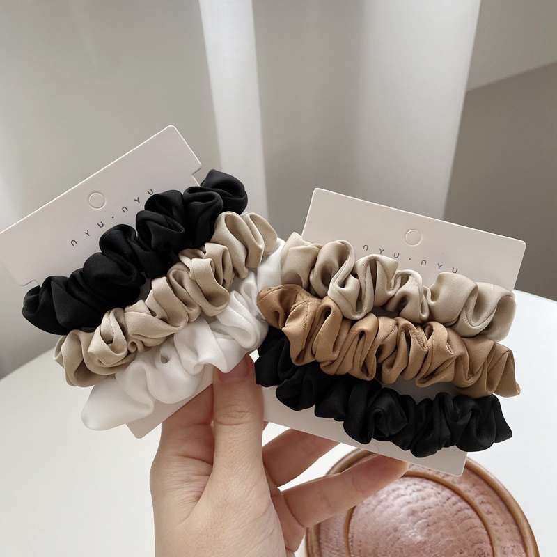 3 개/대 새틴 머리 Scrunchies 세트 빈티지  - Scrunchie Satin Set 리뷰 및 가격